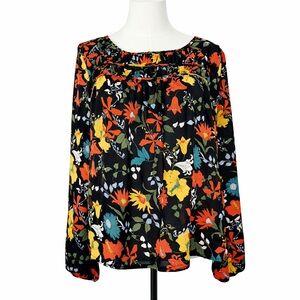 Tops Floral Blouse Long Sleeve Multicoloured Women’s Size M by Gipson